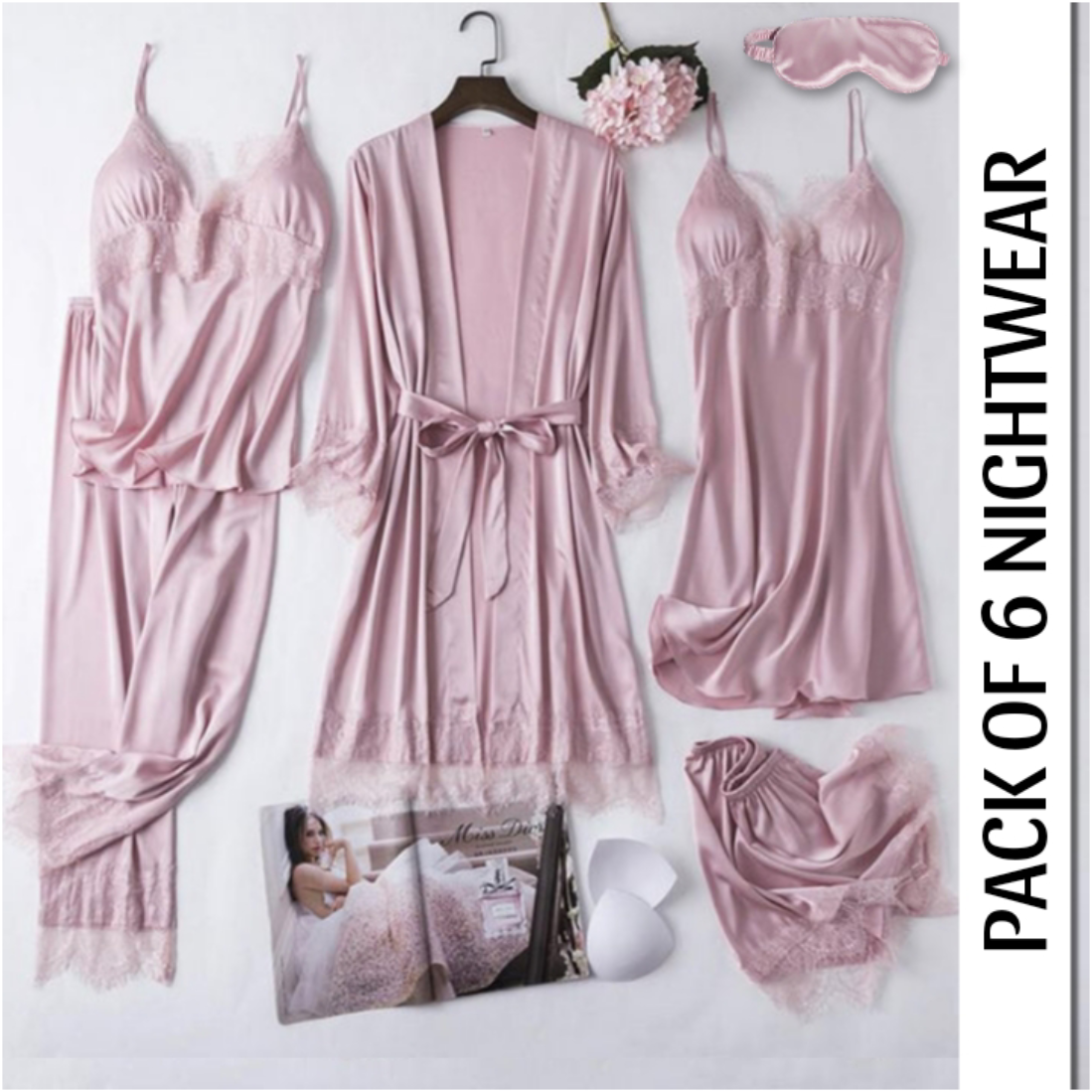 Heavenly Touch Lace Nightgown Set Of 6