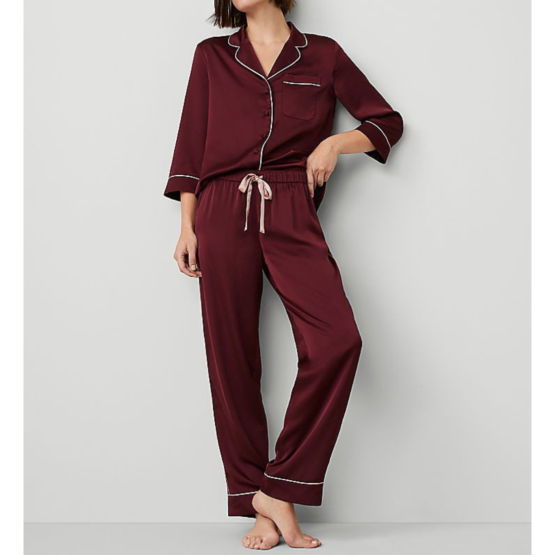 Maroon & White Sleepwear Pack Of 6