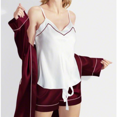 Maroon Gown Short Set