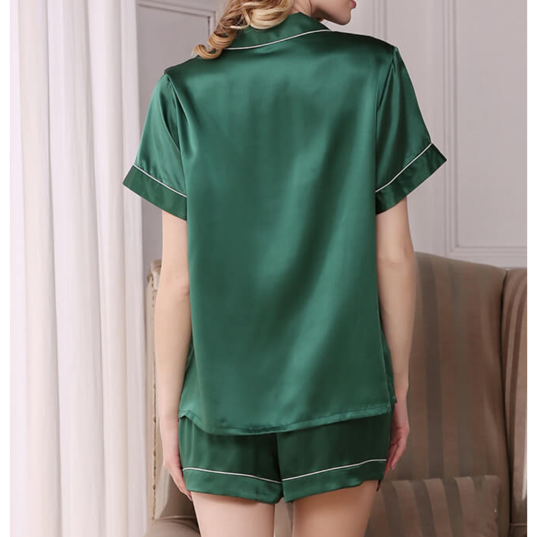 Emerald Green Top & Short Set For Women