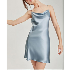 Hazel Blue V-Neck Camisole With Robe