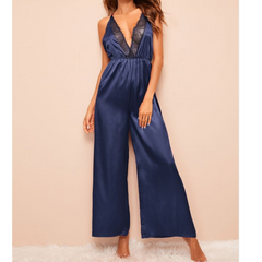 Navy Blue Sleepwear Jumpsuit